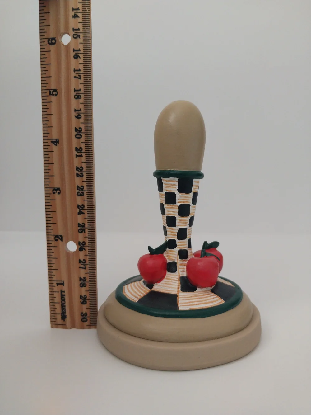 Vintage 1995 Brown Bag Cookie Art Cookie Press Mold Apples Number 5 Like New